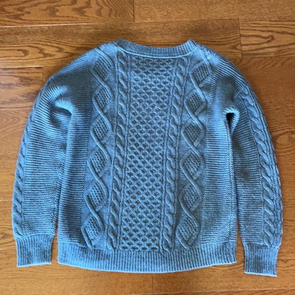 Grey J Crew Cable Knot Sweater - Picture 4 of 6
